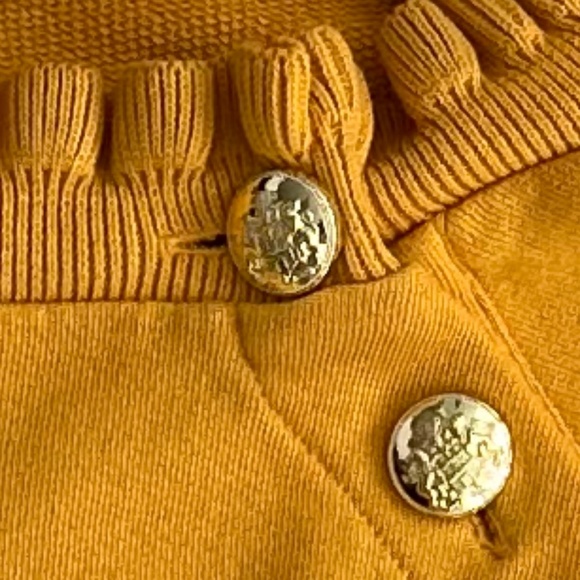 Talbots Plus Ruffle Trim Raglan Cotton Sweatshirt Yellow 2X Fall Feminine Cozy - Picture 4 of 12